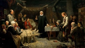 The familly round the death bed of their ancestor